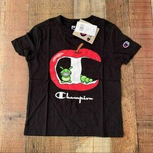 Champion kids youth short sleeve t-shirt with apple and caterpillar - 4